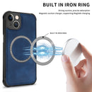For iPhone 14 Lambskin Texture Magsafe Magnetic Phone Case (Grey)