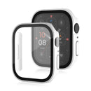 Life Waterproof Frosted 2 in 1 PC Frame + Tempered Glass Protective Case For Apple Watch Series 7 45mm(White)