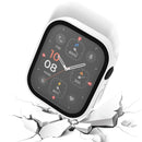 Life Waterproof Frosted 2 in 1 PC Frame + Tempered Glass Protective Case For Apple Watch Series 7 45mm(White)