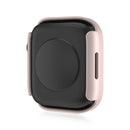 Life Waterproof Frosted 2 in 1 PC Frame + Tempered Glass Protective Case For Apple Watch Series 7 45mm(Pink)