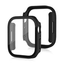 Life Waterproof Frosted 2 in 1 PC Frame + Tempered Glass Protective Case For Apple Watch Series 7 45mm(Black)