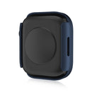Life Waterproof Frosted 2 in 1 PC Frame + Tempered Glass Protective Case For Apple Watch Series 7 45mm(Blue)