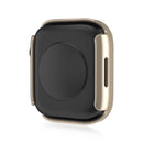 Life Waterproof Frosted 2 in 1 PC Frame + Tempered Glass Protective Case For Apple Watch Series 7 45mm(Rose Gold)