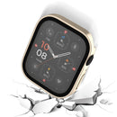 Life Waterproof Frosted 2 in 1 PC Frame + Tempered Glass Protective Case For Apple Watch Series 7 45mm(Rose Gold)