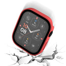 Life Waterproof Frosted 2 in 1 PC Frame + Tempered Glass Protective Case For Apple Watch Series 7 45mm(Red)