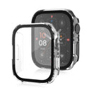 Life Waterproof Frosted 2 in 1 PC Frame + Tempered Glass Protective Case For Apple Watch Series 7 45mm(Transparent)