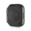 Life Waterproof Frosted 2 in 1 PC Frame + Tempered Glass Protective Case For Apple Watch Series 7 45mm(Transparent)