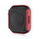 Life Waterproof Frosted 2 in 1 PC Frame + Tempered Glass Protective Case For Apple Watch Series 8 / 7 41mm(Red)
