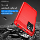 For Xiaomi Redmi 10 Prime 2022 Brushed Texture Carbon Fiber TPU Case(Red)