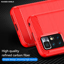 For Xiaomi Redmi 10 Prime 2022 Brushed Texture Carbon Fiber TPU Case(Red)