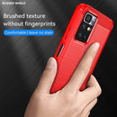 For Xiaomi Redmi 10 Prime 2022 Brushed Texture Carbon Fiber TPU Case(Red)
