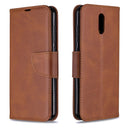 For Nokia 2.3 Retro Lambskin Texture Pure Color Horizontal Flip PU Leather Case with Holder & Card Slots & Wallet & Lanyard(Brown)