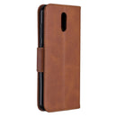 For Nokia 2.3 Retro Lambskin Texture Pure Color Horizontal Flip PU Leather Case with Holder & Card Slots & Wallet & Lanyard(Brown)