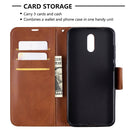 For Nokia 2.3 Retro Lambskin Texture Pure Color Horizontal Flip PU Leather Case with Holder & Card Slots & Wallet & Lanyard(Brown)