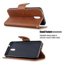 For Nokia 2.3 Retro Lambskin Texture Pure Color Horizontal Flip PU Leather Case with Holder & Card Slots & Wallet & Lanyard(Brown)