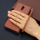 For Nokia 2.3 Retro Lambskin Texture Pure Color Horizontal Flip PU Leather Case with Holder & Card Slots & Wallet & Lanyard(Brown)