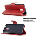 For Nokia 2.3 Retro Lambskin Texture Pure Color Horizontal Flip PU Leather Case with Holder & Card Slots & Wallet & Lanyard(Red)