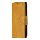 For Nokia 2.3 Retro Lambskin Texture Pure Color Horizontal Flip PU Leather Case with Holder & Card Slots & Wallet & Lanyard(Yellow)