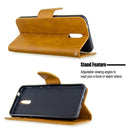 For Nokia 2.3 Retro Lambskin Texture Pure Color Horizontal Flip PU Leather Case with Holder & Card Slots & Wallet & Lanyard(Yellow)