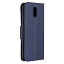 For Nokia 2.3 Retro Lambskin Texture Pure Color Horizontal Flip PU Leather Case with Holder & Card Slots & Wallet & Lanyard(Blue)