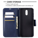 For Nokia 2.3 Retro Lambskin Texture Pure Color Horizontal Flip PU Leather Case with Holder & Card Slots & Wallet & Lanyard(Blue)