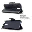 For Nokia 2.3 Retro Lambskin Texture Pure Color Horizontal Flip PU Leather Case with Holder & Card Slots & Wallet & Lanyard(Black)