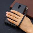 For Nokia 2.3 Retro Lambskin Texture Pure Color Horizontal Flip PU Leather Case with Holder & Card Slots & Wallet & Lanyard(Black)
