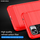 For Xiaomi Redmi Note 11 Pro / Note 11 Pro+ Brushed Texture Carbon Fiber TPU Case(Red)