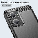 For Xiaomi Redmi 10 5G Brushed Texture Carbon Fiber TPU Case(Black)