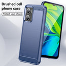 For Xiaomi Redmi 10 5G Brushed Texture Carbon Fiber TPU Case(Navy Blue)