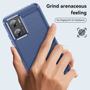 For Xiaomi Redmi 10 5G Brushed Texture Carbon Fiber TPU Case(Navy Blue)