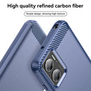 For Xiaomi Redmi 10 Prime+ 5G Brushed Texture Carbon Fiber TPU Case(Blue)