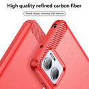 For Xiaomi Redmi 10 Prime+ 5G Brushed Texture Carbon Fiber TPU Case(Red)