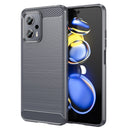 For Xiaomi Redmi Note11T Pro+ 5G Brushed Texture Carbon Fiber TPU Case(Grey)
