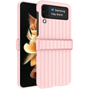 For Samsung Galaxy Z Flip4 5G IMAK JS-3 Series Colorful Vertical Stripe PC Case(Pink)