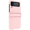 For Samsung Galaxy Z Flip4 5G IMAK JS-3 Series Colorful Vertical Stripe PC Case(Pink)