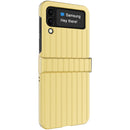 For Samsung Galaxy Z Flip4 5G IMAK JS-3 Series Colorful Vertical Stripe PC Case(Gold)