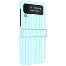 For Samsung Galaxy Z Flip4 5G IMAK JS-3 Series Colorful Vertical Stripe PC Case(Light Blue)