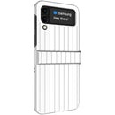 For Samsung Galaxy Z Flip4 5G IMAK JS-3 Series Colorful Vertical Stripe PC Case(Silver)