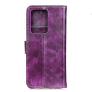 For Huawei P40 Pro+ Retro Crazy Horse Texture Horizontal Flip Leather Case with Holder & Card Slots & Photo Frame & Wallet(Purple)