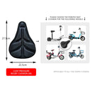 JFT Shock-absorbing Anti-skid Bicycle Saddle Riding Equipment, Size:M(Black)