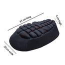 JFT BC-333 Large 3D Shock Absorbing Inflatable Seat Cushion for Motorcycle Electric Vehicle(Black)