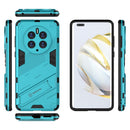 For Huawei Mate 50 Pro Punk Armor 2 in 1 PC + TPU Shockproof Phone Case with Invisible Holder(Blue)