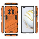 For Huawei Mate 50 Pro Punk Armor 2 in 1 PC + TPU Shockproof Phone Case with Invisible Holder(Orange)