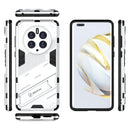 For Huawei Mate 50 Pro Punk Armor 2 in 1 PC + TPU Shockproof Phone Case with Invisible Holder(White)