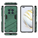 For Huawei Mate 50 Pro Punk Armor 2 in 1 PC + TPU Shockproof Phone Case with Invisible Holder(Green)