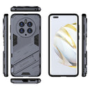 For Huawei Mate 50 Pro Punk Armor 2 in 1 PC + TPU Shockproof Phone Case with Invisible Holder(Grey)