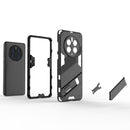 For Huawei Mate 50 Pro Punk Armor 2 in 1 PC + TPU Shockproof Phone Case with Invisible Holder(Black)