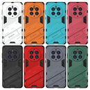 For Huawei Mate 50 Pro Punk Armor 2 in 1 PC + TPU Shockproof Phone Case with Invisible Holder(Black)