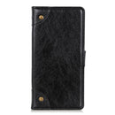 For iPhone SE 2022 / SE 2020 Copper Buckle Nappa Texture Horizontal Flip Leather Case with Holder & Card Slots & Wallet(Black)